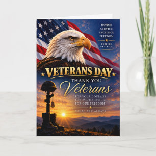 Tarjeta Día de los Veteranos Gracias por su Servicio Patri