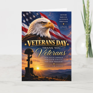 Tarjeta Día de los Veteranos Gracias por su Servicio Patri