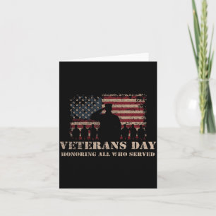 Tarjeta Día de los Veteranos Honrando a Todos los que Sirv
