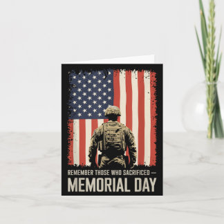 Tarjeta Día de los Veteranos Memorial Un momento para honr