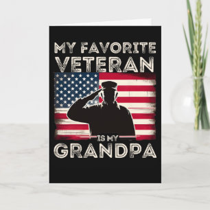 Tarjeta Día de los Veteranos Mi Veterano Favorito Es Mi Ab