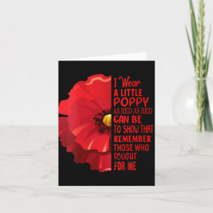Tarjeta Día de los Veteranos Mujeres Lest We Forget Flor d