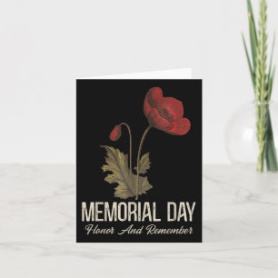 Tarjeta Día de los Veteranos No Olvidemos Flor de Amapola