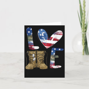 Tarjeta Día de los Veteranos que Amamos Orgullosa Bandera