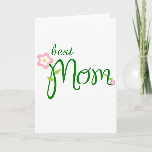 Tarjeta Día de madre - best mom (Anverso)