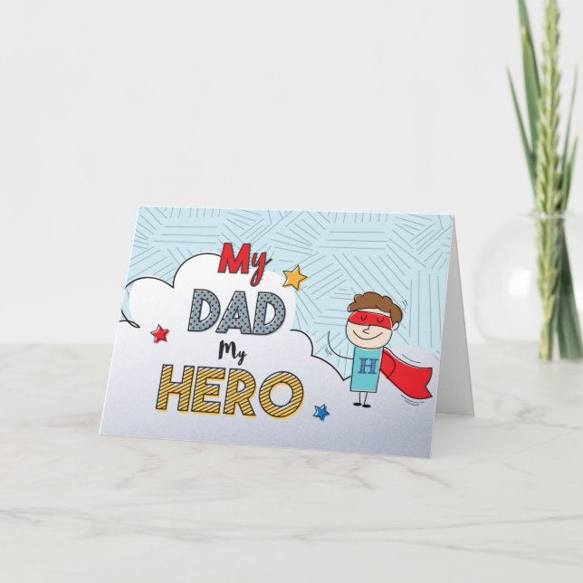 Tarjeta Día de mi padre héroe (Anverso)