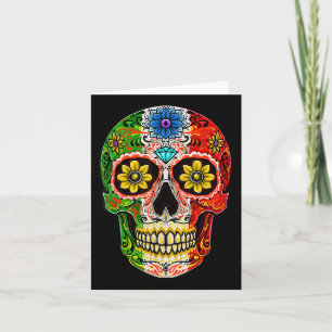 Tarjeta Dia De Muertos Cinco De Mayo Cráneo De Azúcar Mexi