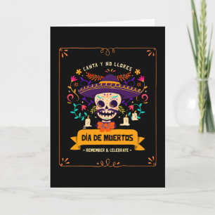 Tarjeta Día de muertos Cráneo día de los muertos