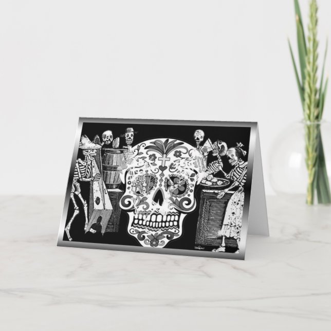 Tarjeta Día de Muertos/Día de los Muertos (Anverso)