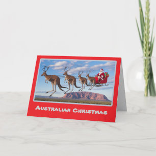 Tarjeta Día de Navidad divertido australiano