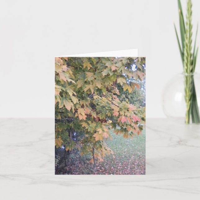 Tarjeta Día de niebla Notecard del otoño (Anverso)