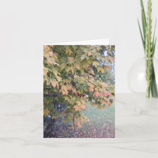 Tarjeta Día de niebla Notecard del otoño