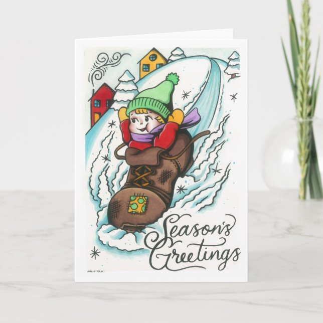 Tarjeta Día de nieve! (Anverso)