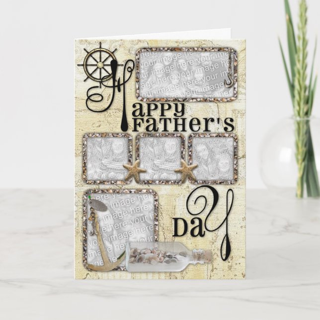 Tarjeta Día de padres - AÑADA SU FOTO - rueda de los (Anverso)