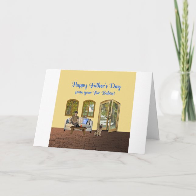 Tarjeta Día de padres de bebés de la piel, hombre en el (Anverso)