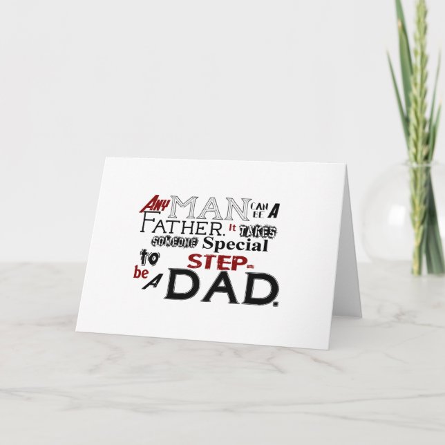 Tarjeta Día de padres de la cita del papá del paso (Anverso)