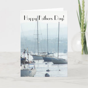 Tarjeta Día de padres de la playa del océano del puerto de