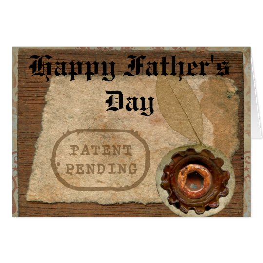 Tarjeta Día de padres feliz del vintage