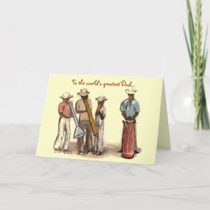Tarjeta Día de padres haitiano de los músicos de la calle