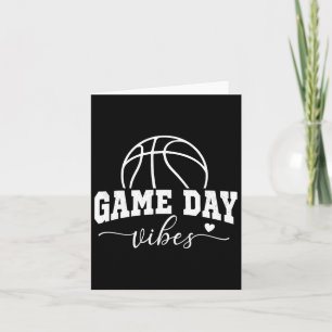 Tarjeta Día de partido de baloncesto Vibraciones Vida de m