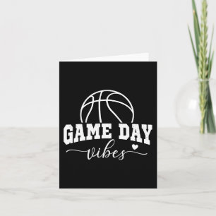 Tarjeta Día de partido de baloncesto Vibraciones Vida de m