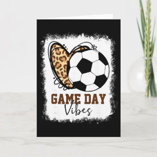 Tarjeta Día de partido de fútbol de vibras de mamá de fútb