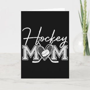 Tarjeta Día de partido de Hockey Mamá de Hockey sobre Hiel