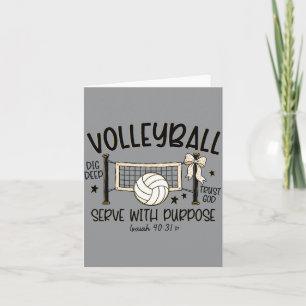 Tarjeta Día de partido de voleibol cristiano con propósito