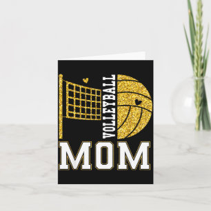Tarjeta Día de partido de voleibol Mamá de voleibol Tempor
