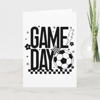 Tarjeta Día de partido Temporada de fútbol Mamá Retro a cu