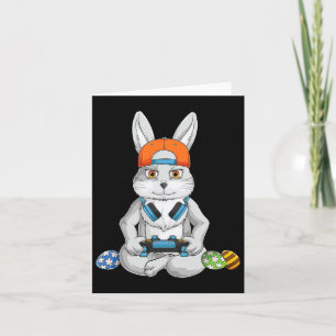 Tarjeta Día de Pascua Conejo Huevo Gracioso Niños Chicas N