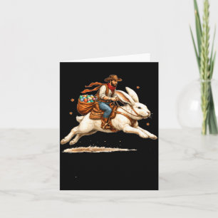 Tarjeta Día de Pascua del Vaquero Occidental Cabalgando Pa