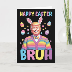 Tarjeta Día de Pascua divertido conejo Bunny Feliz Pascua 