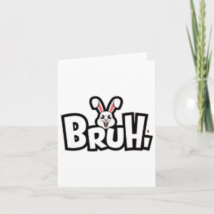 Tarjeta Día de Pascua Divertido Conejo Enfadado