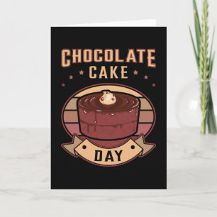 Tarjeta Día de pastel de chocolate Caramelo Dulce Idea de 