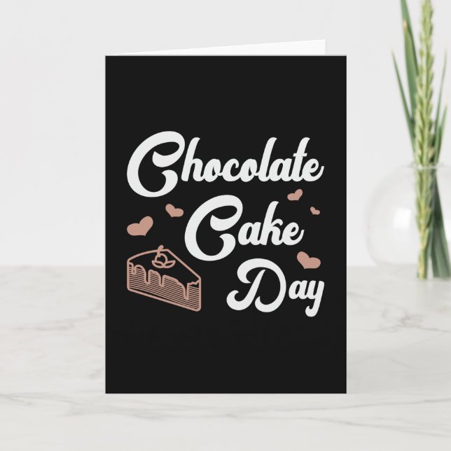 Tarjeta Día de pastel de chocolate de caramelo Idea de reg (Anverso)