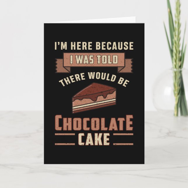 Tarjeta Día de pastel de chocolate dulce regalo de cacao I (Anverso)