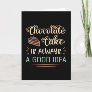 Tarjeta Día de pastel de chocolate dulce regalo de caramel