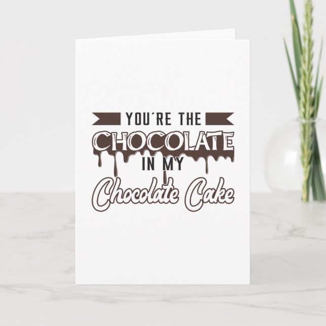 Tarjeta Día de pastel de chocolate regalo de amor dulce ca (Anverso)