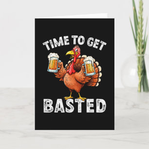 Tarjeta Día de pavo para ponerse retro divertido Día de Ac