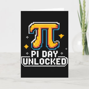Tarjeta Día de Pi 14 de marzo Tarta de Nerd de Matemáticas