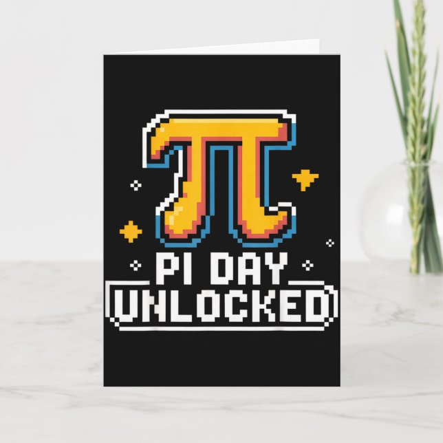 Tarjeta Día de Pi 14 de marzo Tarta de Nerd de Matemáticas (Anverso)