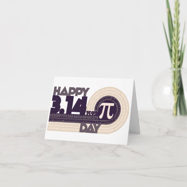 Tarjeta Día de pi feliz (Anverso)