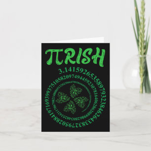 Tarjeta Día de Pi Gráfico Irlandés Divertido Día de San Pa