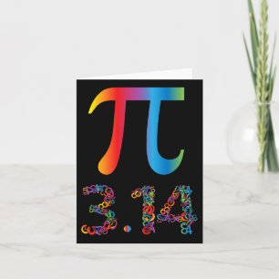 Tarjeta Día De Pi Para Mujeres Niños Hombres Divertido Mat