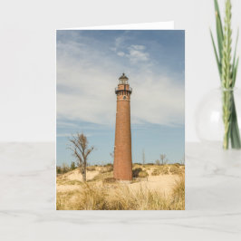 Tarjeta Día de primavera en el faro Little Sable Point