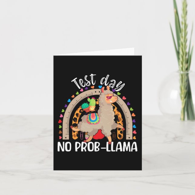 Tarjeta Día de Prueba de Llama Mayo 2024 No Prob-llama Lla (Anverso)