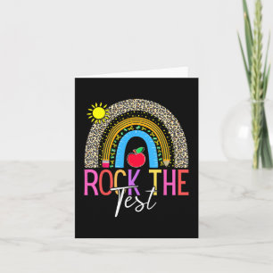 Tarjeta Día de prueba de rock Día de prueba para maestros