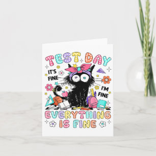 Tarjeta Día De Prueba Es Fina Im Todo Está Bien Testi