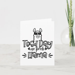 Tarjeta Día de prueba No Prob-llama Llama Teacher Prueba D